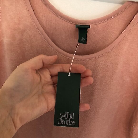 NEW NWT WILD FABLE Plus Size Velour Cropped Tank Crop Top Pink Rainbow Gay Pride - Picture 7 of 11